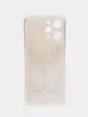 Оранжевый силиконовый чехол на Xiaomi Redmi 12 (Редми 12), прозрачный, с рисунком, защита камеры