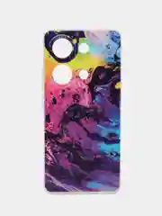 Пурпурный чехол на Xiaomi Redmi Note 13 Pro 4G/Poco M6 Pro 4G, прозрачный, с рисунком, защита камеры
