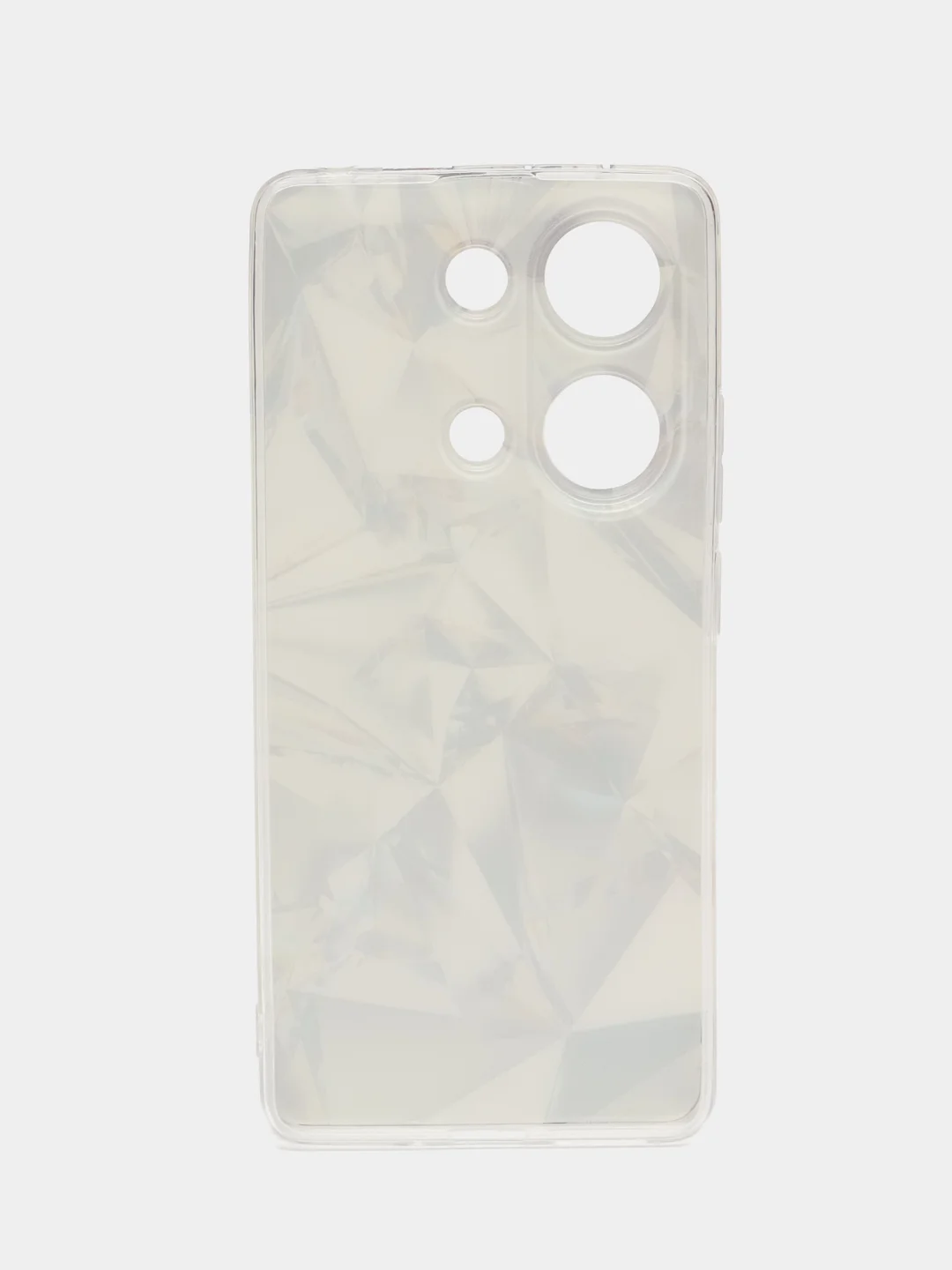Серый металлик чехол на Xiaomi Redmi Note 13 Pro 4G/Poco M6 Pro 4G, прозрачный, с рисунком, защита камеры