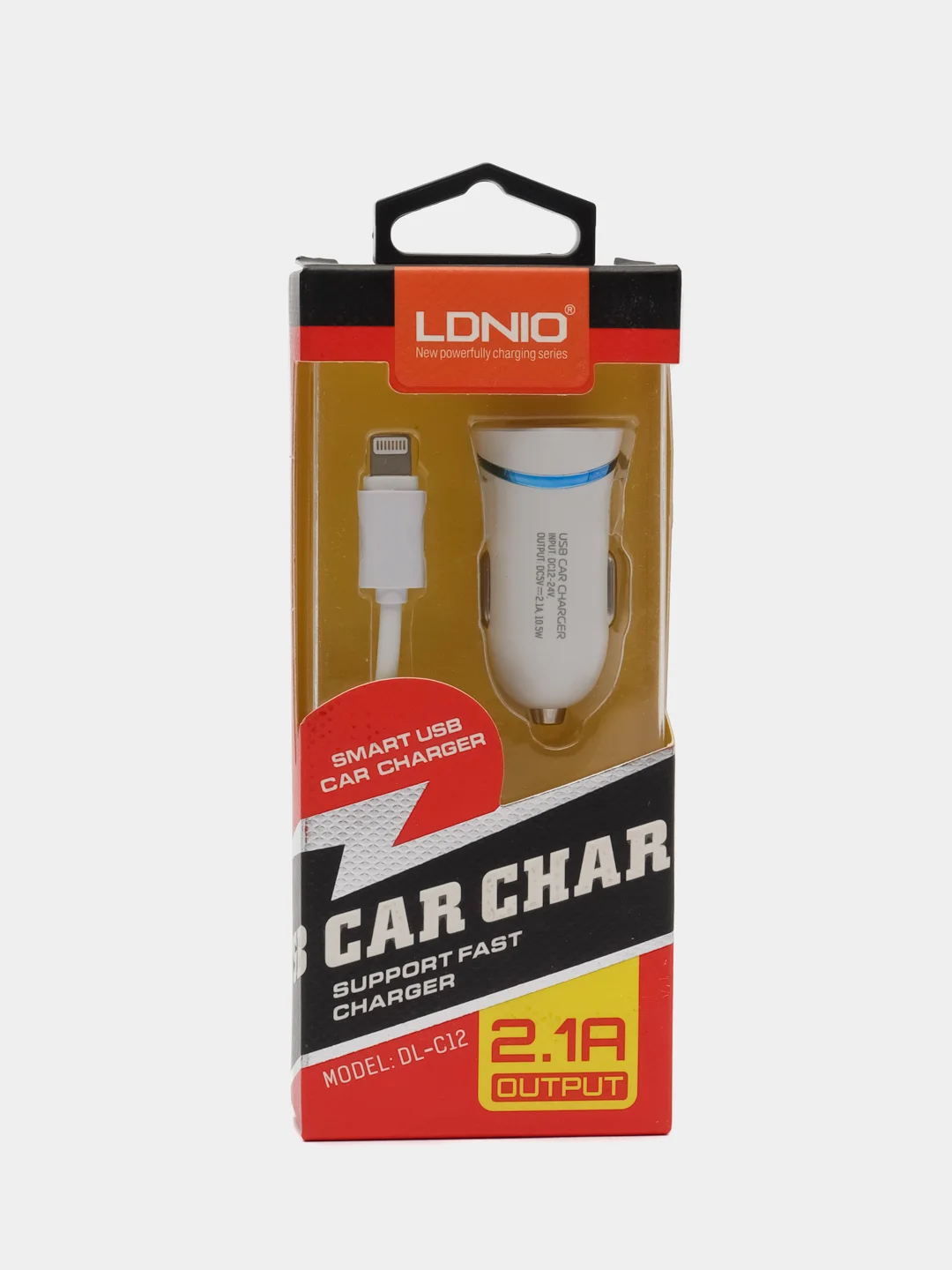 АЗУ LDNIO (DL-C12) 2.1A + кабель USB Lightning
