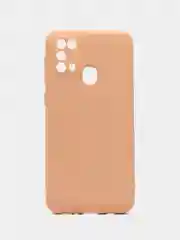 Пудровый чехол для Samsung M31 силиконовый с защитой камеры
