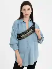 Коралловый меланж поясная сумка-бананка, унисекс / Сумка на пояс , для мальчиков и девочек