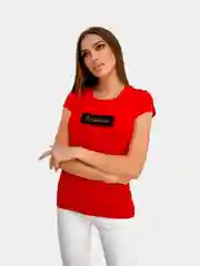 Красный футболка женская