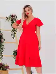 Красный платье женское, большие размеры