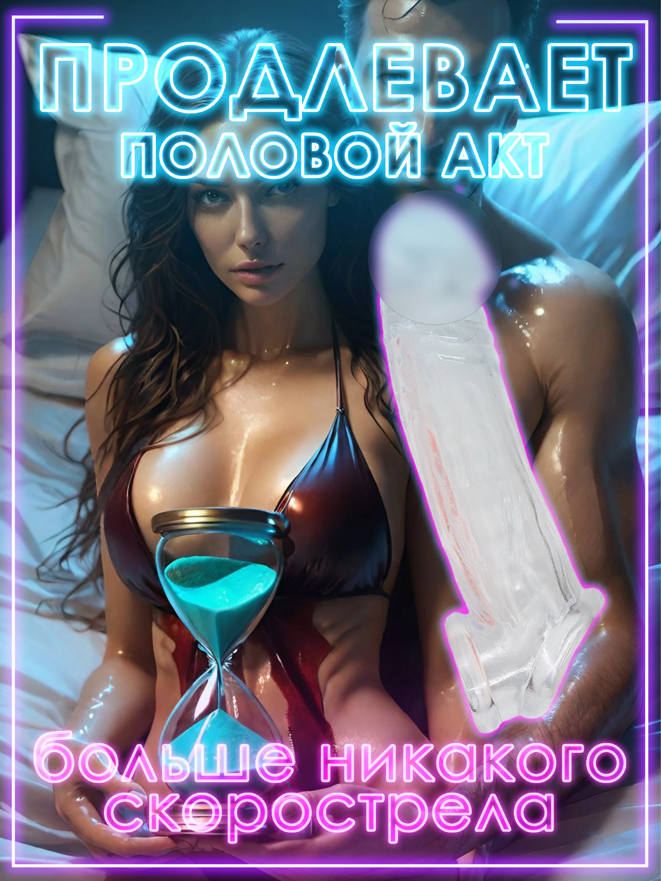 Прозрачный насадка-увеличитель на пенис