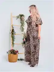 Коричневый комбинезон женский, большие размеры