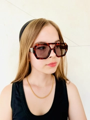 Очки солнцезащитные женские, леопардовые, модные и стильные