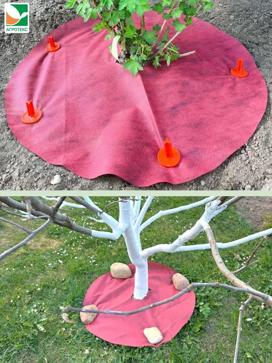 Приствольный круг красно-черный d=0,8м