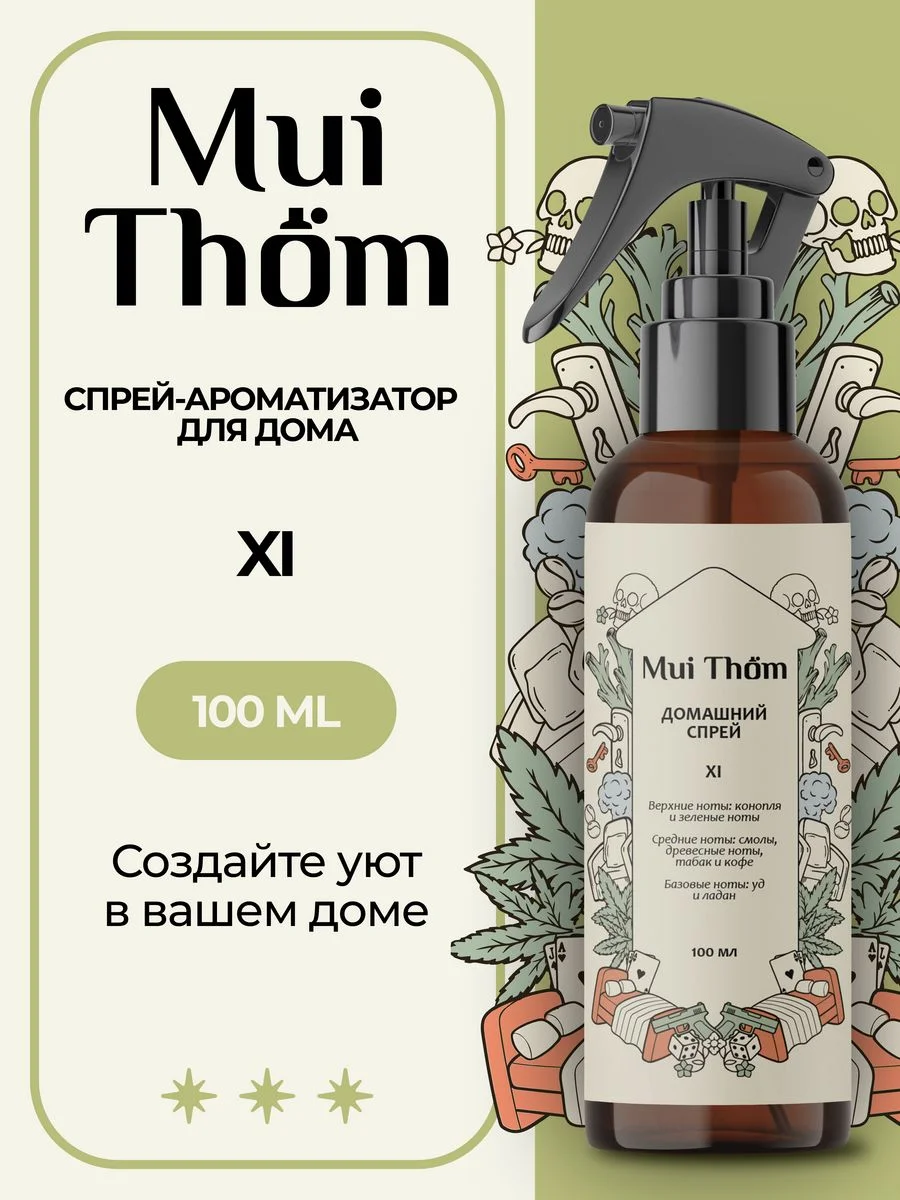 Спрей для дома и авто парфюмированный ароматический 100 мл, Mui Thom