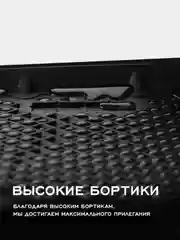 Черный коврики в машину Lada 2110-2112 (1995-14) Lada Priora (2007-24) с бортами/EVA-ячейками