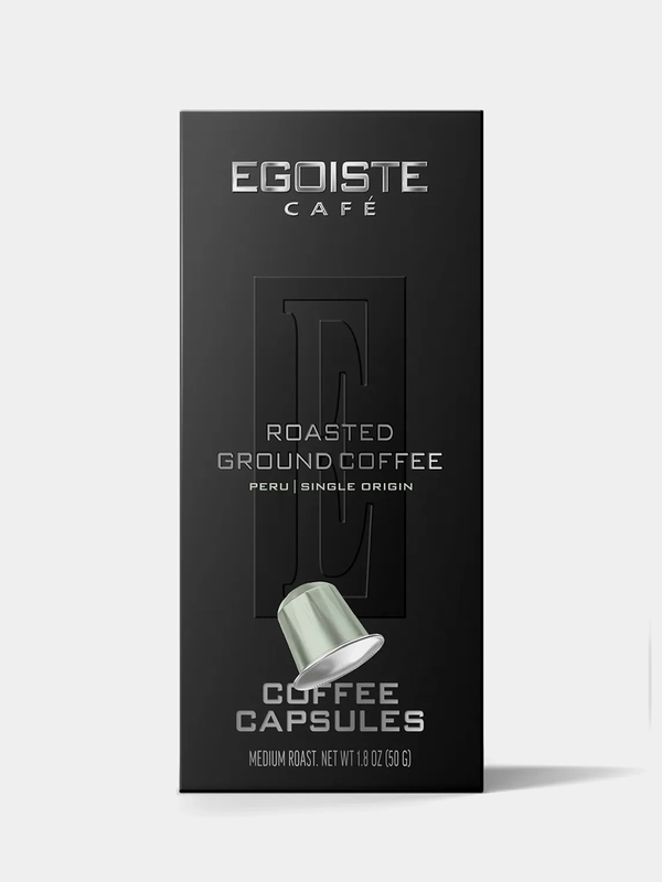 Кофе в капсулах молотый EGOISTE PERU, 10 капсул по 5 г