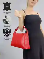 Молочный сумка женская из натуральной кожи хобо тоут на руку