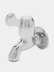 Кран для холодной воды, короткий излив, 1/2", цинк (с аэратором) водоразборный