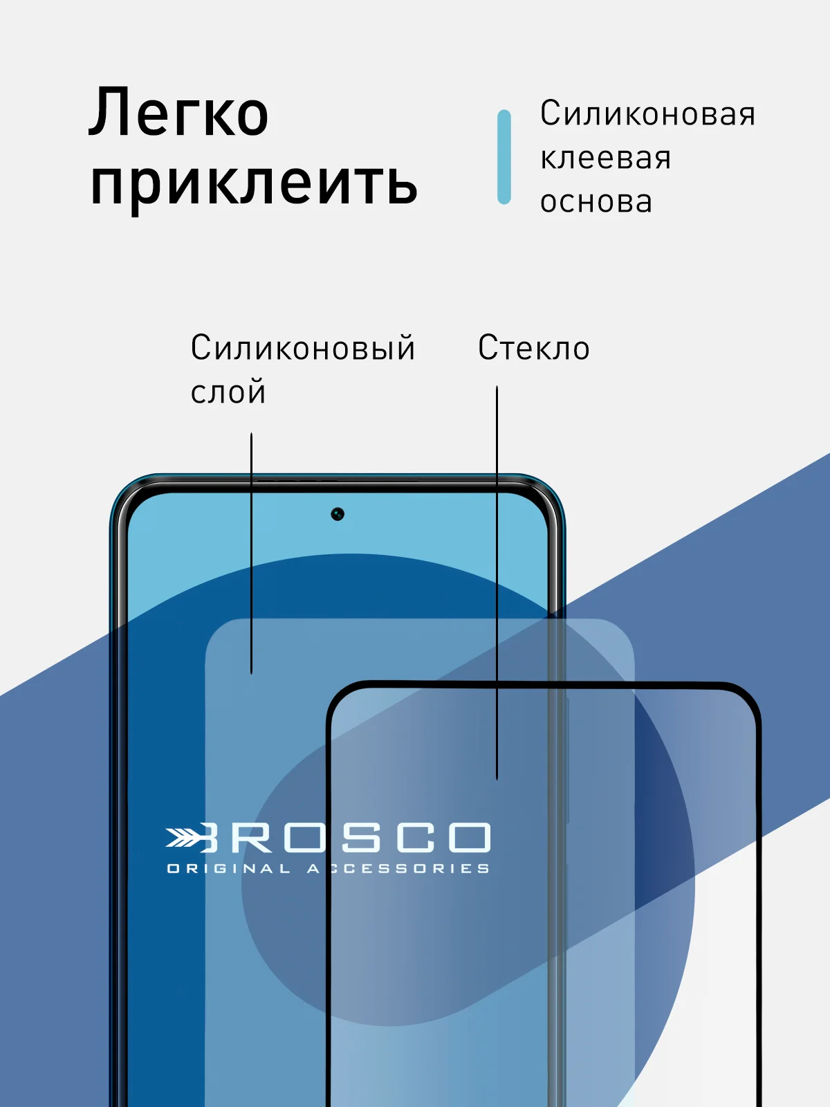 Стекло ROSCO для Xiaomi Poco X3/ NFC/ Pro/ GT/ F3/ M4 Pro 5G/ X4 Pro 5G матовое антишпион
