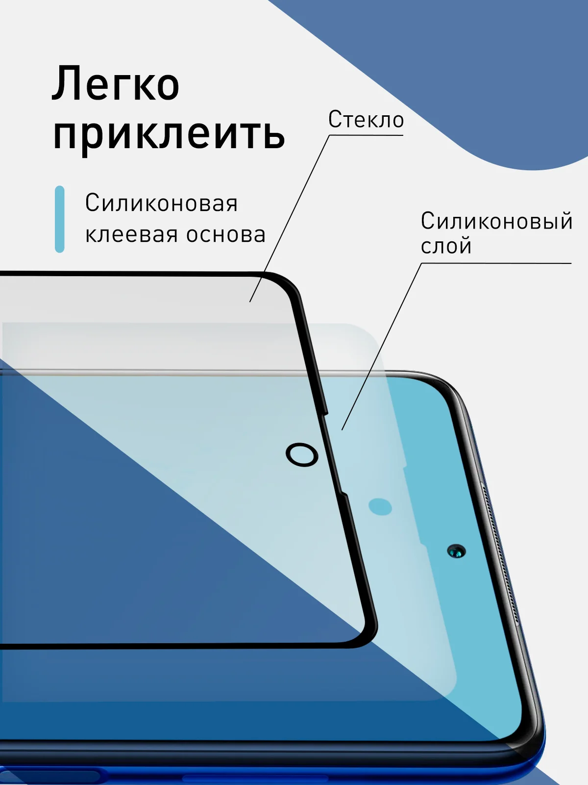Стекло ROSCO для Xiaomi Poco X3/ NFC/ Pro/ GT/ F3/ M4 Pro 5G/ X4 Pro 5G матовое антишпион