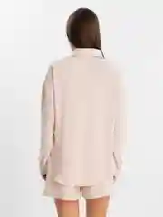 Молочный женский летний костюм с шортами, рубашка и шорты
