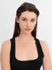 Цепочка из бисера с сердечками на шею женская, чокер