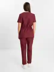 Бордовый медицинский костюм, женский