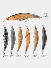 Горчичный рыболовный воблер "Минноу" (minnow), 8,5 см, 7 г, 6 цветов