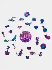 Деревянный фигурный пазл Active Puzzles "Магическая кошка", 28 х 40 см, 161 деталь