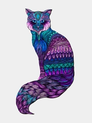 Деревянный фигурный пазл Active Puzzles "Магическая кошка", 28 х 40 см, 161 деталь