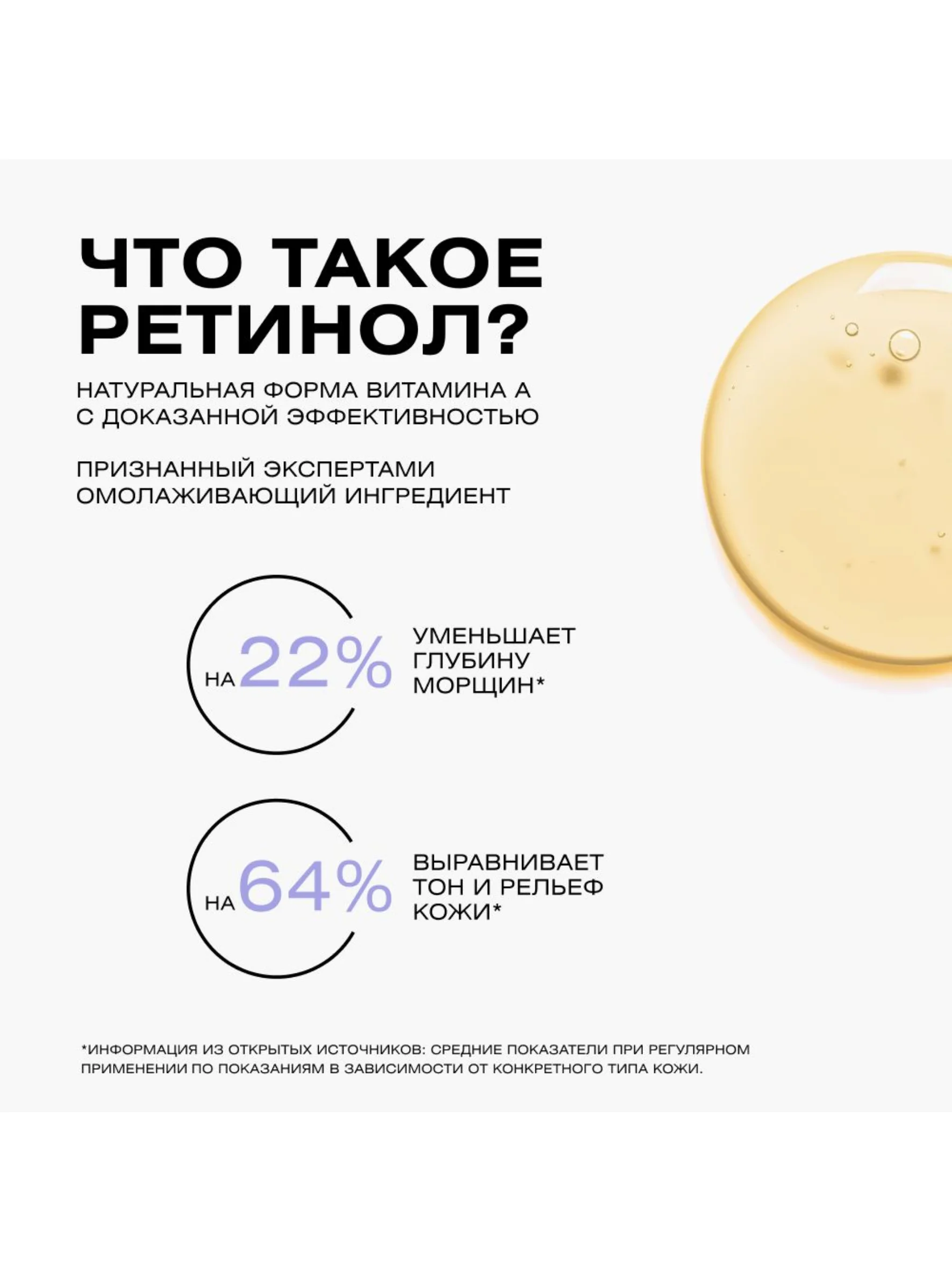 CLEANPLUS Сыворотка для лица ретинол, коллаген и гиалуроновая кислота RETINOL+, 30 мл