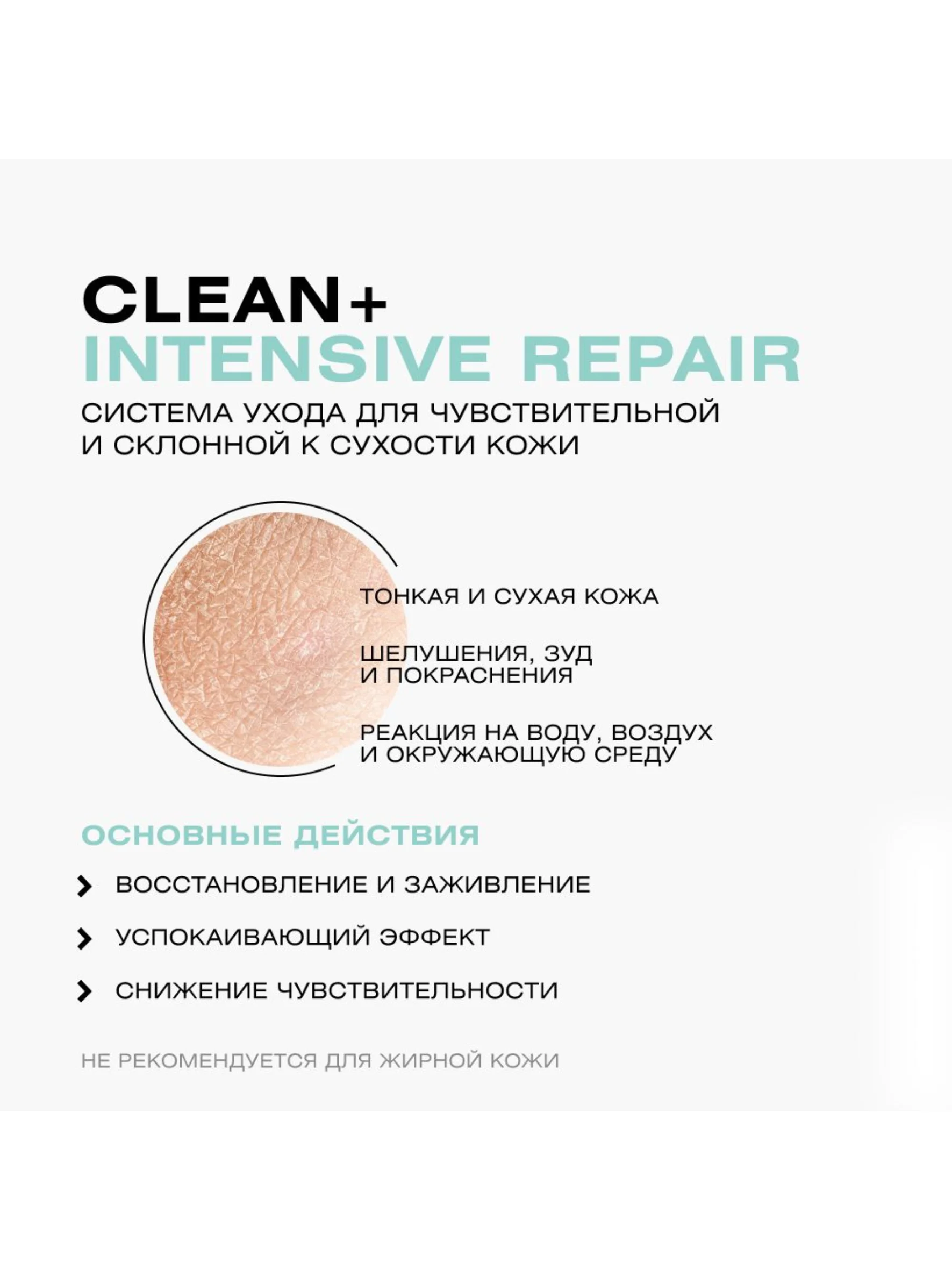 CLEANPLUS Гель для умывания восстанавливающий INTENSIVE REPAIR, 200 мл