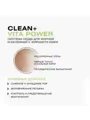 CLEANPLUS Крем для лица увлажняющий от прыщей с кислотами VITA POWER, 50 мл