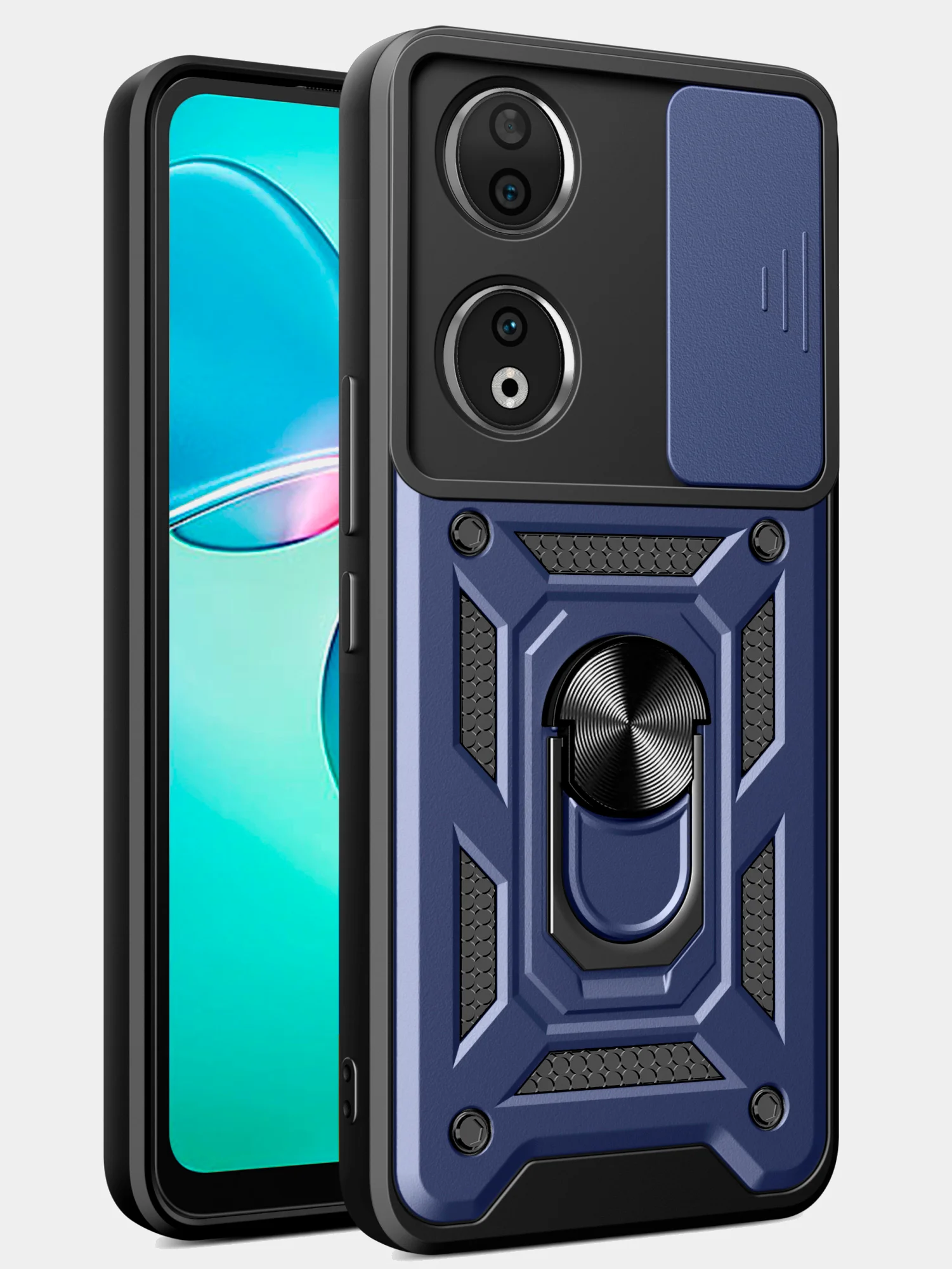 Темно-синий чехол противоударный armors для Honor 90 / Хонор 90 с защитой камеры