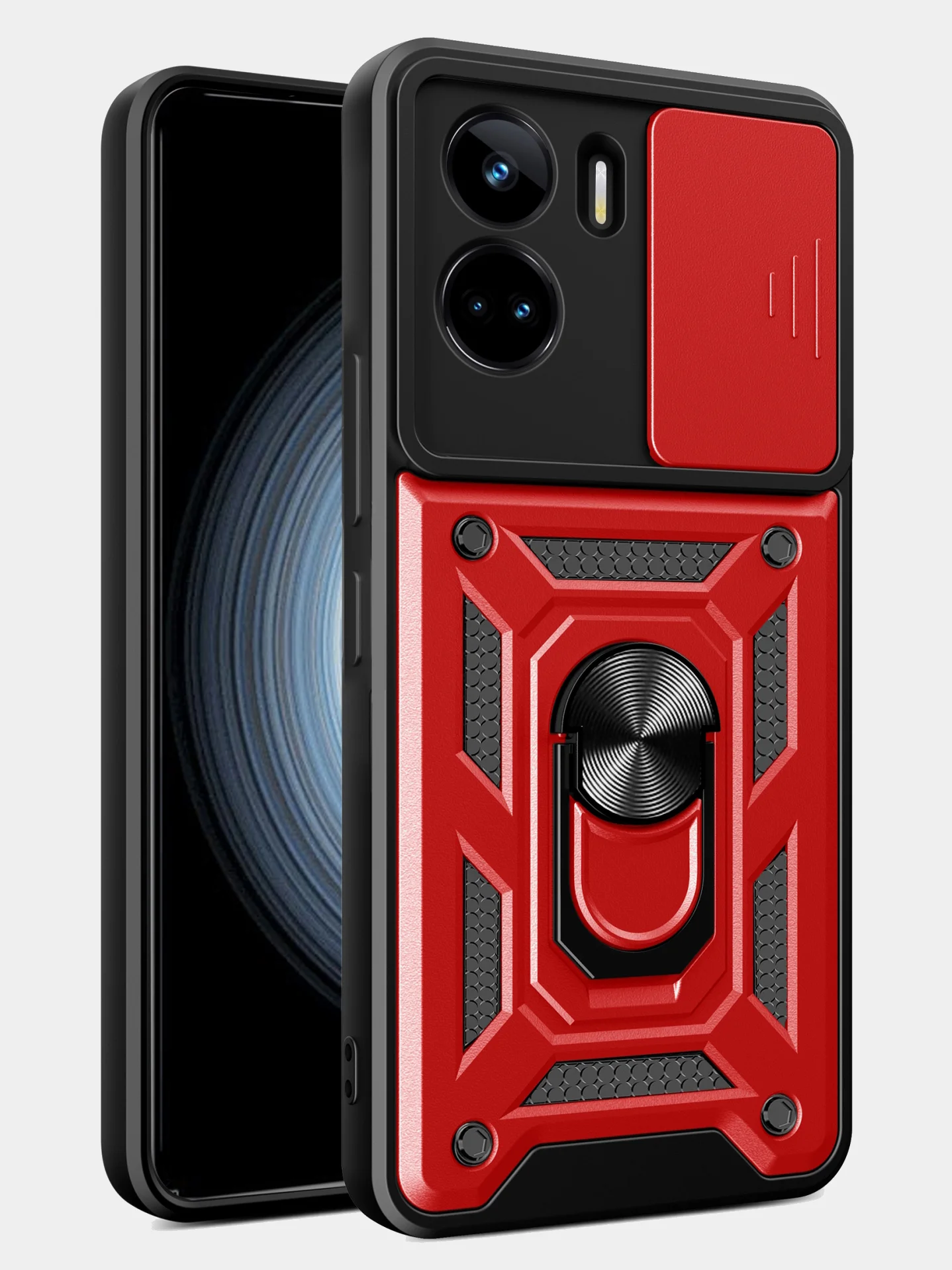 Красный чехол противоударный armors для Honor 90 Lite / Хонор 90 Лайт с защитой камеры