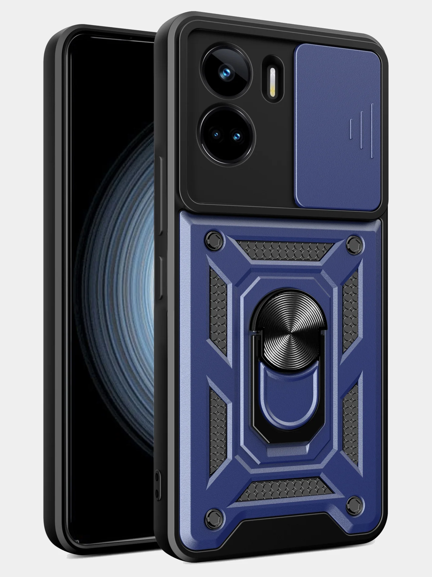 Темно-синий чехол противоударный armors для Honor 90 Lite / Хонор 90 Лайт с защитой камеры