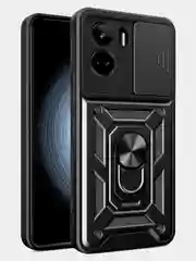 Черный чехол противоударный armors для Honor 90 Lite / Хонор 90 Лайт с защитой камеры