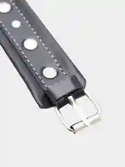 Поножи женские черный, оковы для ног, наручники на бедра БДСМ 18+, кожанный набор БДСМ