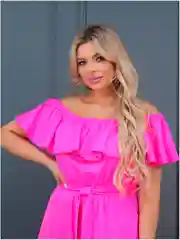 Розовый сарафан женский, большие размеры