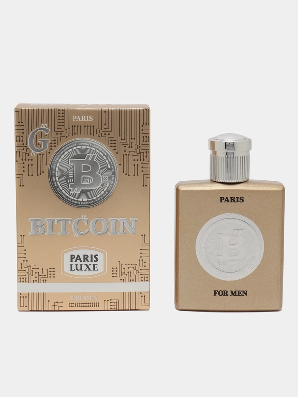 BITCOIN G INTENSE PERFUME (РФ) золотой (Т/В, БИТКОИН G двойной парфюм, муж, 100 мл)