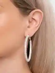 Серебряный серьги женские, круглые