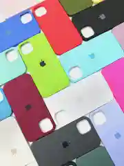 iPhone 15, Айфон 15 чехол матовый Silicone case объёмный с принтом для iPhone 15