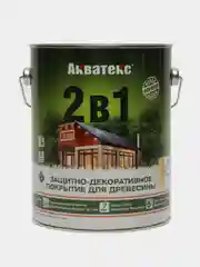 Акватекс 2 в 1, пропитка по дереву, цвет Сосна, 2,7 л