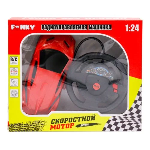 Желтый р/у машина, Скоростной мотор", в ассортименте, ТМ Funky Toys,