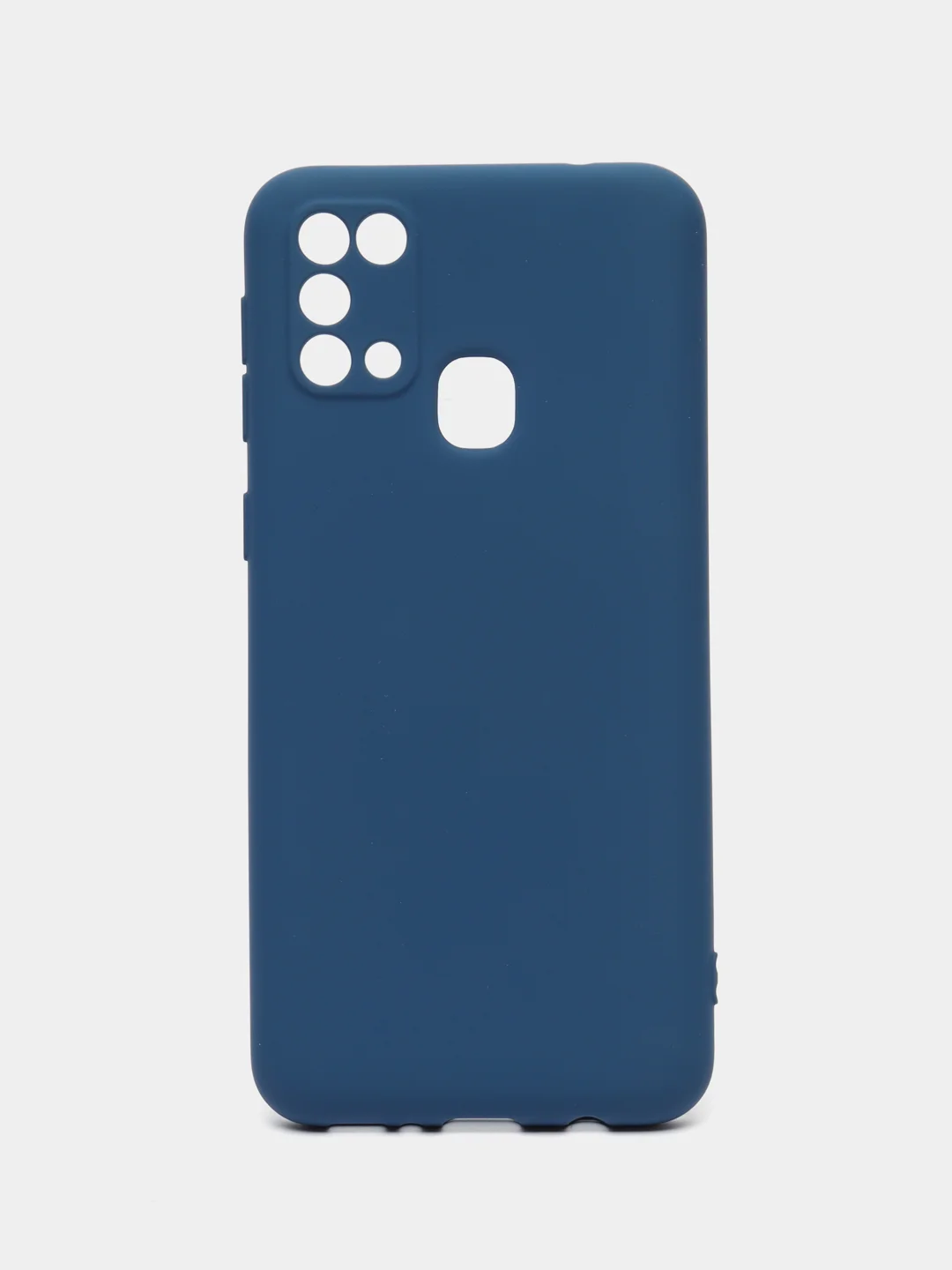 Темно-синий чехол для Samsung M31 силиконовый с защитой камеры