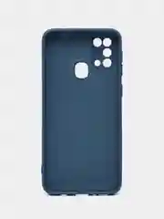 Темно-синий чехол для Samsung M31 силиконовый с защитой камеры