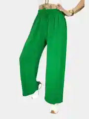 Зеленый женские брюки легкие широкие