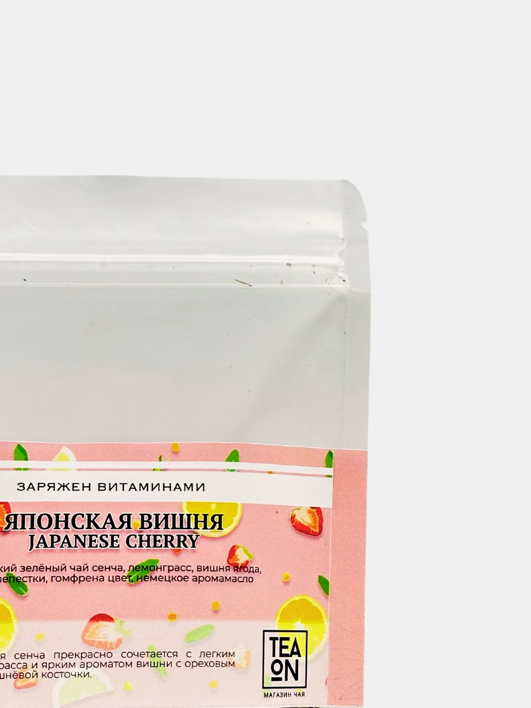 Чай зеленый TEAON "Японская вишня" с добавлением сенча, лемонграсса, ягод вишни, 50г