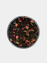 Чай черный листовой TEAON "Клубничный", с добавлением ягод клубники, мяты, розы, 50 г