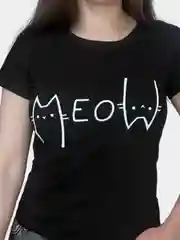 Черный футболка женская с принтом, хлопок