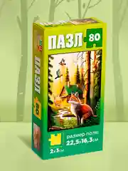 Лесной зеленый детский пазл, Puzzle Time, 80 деталей, размер 22,5 *16,3 см