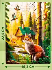 Лесной зеленый детский пазл, Puzzle Time, 80 деталей, размер 22,5 *16,3 см