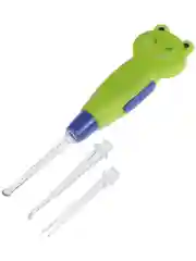 Палочка для чистки ушей , LED-подсветка, 3 насадки, от батареек, кошечка,лягушка, пёсик