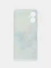 Лазурный чехол на Tecno Spark 9 Pro / Текно Спарк 9 Про прозрачный, с рисунком, защита камеры