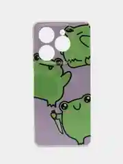 Лавандовый чехол на Tecno Spark 20 Pro/20S Pro / Текно Спарк 20 Про/20S Про прозрачный, с рисунком